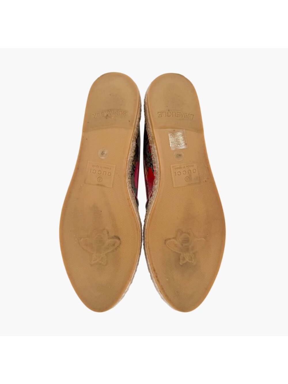 Gucci GG Flora Espadrilles Beige Canvas Flats Floral Supreme Size 40 US 10 - Picture 12 of 14